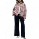 TOMMY HILFIGER - CHECK COTTON SHORT PARKA - XNN - F|WW0WW49845/XNN