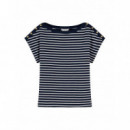 TOMMY HILFIGER - GOLD BTN CAP-SLV BOAT-NK TEE - 0AE - F|WW0WW50942/0AE