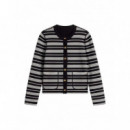 TOMMY HILFIGER - CO JERSEY STCH REVERSIBLE CARDI - BDS - F|WW0WW40846/BDS