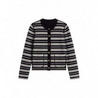 TOMMY HILFIGER - Co Jersey Stch Reversible Cardi - Bds - F|WW0WW40846/BDS