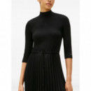 TOMMY HILFIGER - SLIM 5X2 RIB MIX MIDI DRS - BDS - F|WW0WW46138/BDS