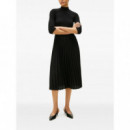 TOMMY HILFIGER - SLIM 5X2 RIB MIX MIDI DRS - BDS - F|WW0WW46138/BDS