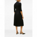 TOMMY HILFIGER - SLIM 5X2 RIB MIX MIDI DRS - BDS - F|WW0WW46138/BDS