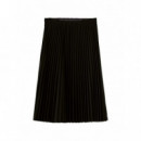 TOMMY HILFIGER - VISCOSE ELASTIC PLEAT MIDI SKIRT - BDS - F|WW0WW52054/BDS