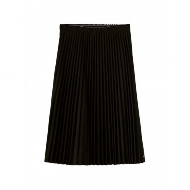 TOMMY HILFIGER - VISCOSE ELASTIC PLEAT MIDI SKIRT - BDS - F|WW0WW52054/BDS