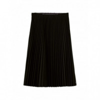 TOMMY HILFIGER - Viscose Elastic Pleat MIDI Skirt - Bds - F|WW0WW52054/BDS