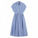 TOMMY HILFIGER - POPLIN BELTED S/S SHIRT DRESS - 0BC - F|WW0WW51816/0BC