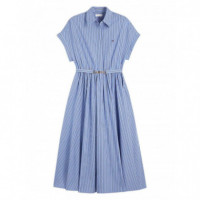 TOMMY HILFIGER - Poplin Belted S/s Shirt Dress - 0BC - F|WW0WW51816/0BC