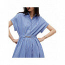 TOMMY HILFIGER - POPLIN BELTED S/S SHIRT DRESS - 0BC - F|WW0WW51816/0BC