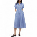 TOMMY HILFIGER - POPLIN BELTED S/S SHIRT DRESS - 0BC - F|WW0WW51816/0BC