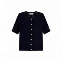 TOMMY HILFIGER - Summer Cable C Nk Cardi S/s - C1G - F|WW0WW50070/C1G