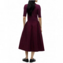 TOMMY HILFIGER - 5X2 RIB F&F MIDI S/S POLO DRESS - XIH - F|WW0WW52227/XIH