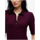 TOMMY HILFIGER - 5X2 RIB F&F MIDI S/S POLO DRESS - XIH - F|WW0WW52227/XIH