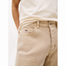 Pantalon Tommy Jeans cargo beige PB