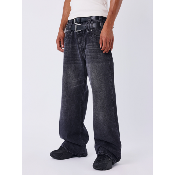 Pantalon vaquero baggy negro desgastados