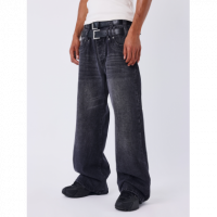 Pantalon vaquero baggy negro desgastados