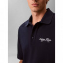 SS EASY APPLIQUE PIQUE POLO DARK SAPPHIR