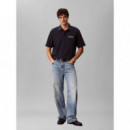 SS EASY APPLIQUE PIQUE POLO DARK SAPPHIR