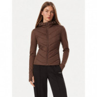 GRAZIA MIX FABRIC PADDED JACKE DARK COFF