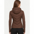 GRAZIA MIX FABRIC PADDED JACKE DARK COFF