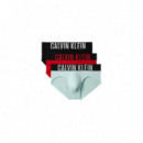 HIP BRIEF 3PK BLACK/GOJI BERRY/AQUA BLUE