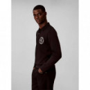 LS 350TERRY EU GRAPHIC POLO SWEA BLACK