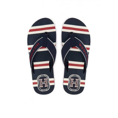 HILFIGER STRIPES BEACH SANDAL NAVY BLUE