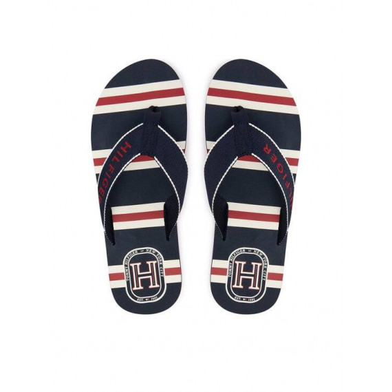 HILFIGER STRIPES BEACH SANDAL NAVY BLUE