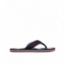 HILFIGER STRIPES BEACH SANDAL NAVY BLUE