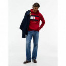 GIFTING FLAG FLEECE HOODIE MEDIUM RED