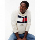 GIFTING FLAG FLEECE HOODIE IVORY PETAL