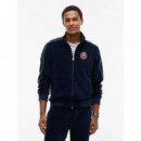 GIFT CREST REG VELOUR TRACK TOP CARBON N