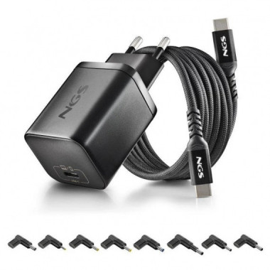 Cargador NGS Bud65W-L GaN USB-C 5 conectores para Lenovo
