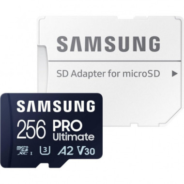 Tarjeta de Memoria MicroSD 256GB Samsung PRO Ultimate + Adaptador