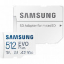 Tarjeta de Memoria MicroSDXC Samsung EVO Plus 512Gb UHS-I Clase 10