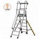 Escalera Aluminio Plegable Guardacuerpos con Estabilizador AIRMEC (5P)