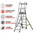 Escalera Aluminio Plegable Guardacuerpos con Estabilizador AIRMEC (5P)