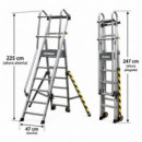 Escalera Aluminio Plegable Guardacuerpos con Estabilizador AIRMEC (5P)