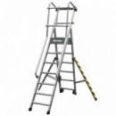 Escalera Aluminio Plegable Guardacuerpos con Estabilizador AIRMEC (7P)