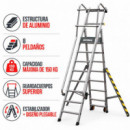 Escalera Aluminio Plegable Guardacuerpos con Estabilizador AIRMEC (8P)