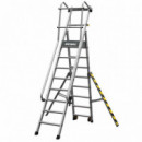 Escalera Aluminio Plegable Guardacuerpos con Estabilizador AIRMEC (8P)