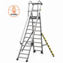 Escalera Aluminio Plegable Guardacuerpos con Estabilizador AIRMEC (10P)