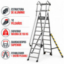 Escalera Aluminio Plegable Guardacuerpos con Estabilizador AIRMEC (10P)