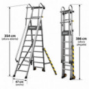 Escalera Aluminio Plegable Guardacuerpos con Estabilizador AIRMEC (10P)