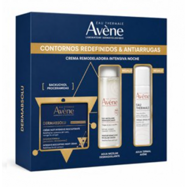 AVENE PACK CONTORNOS REFEFINIDOS Y ANTIARRUGAS DERMABSOLU CREMA NOCHE + COUVERAGE + AGUA MICELAR
