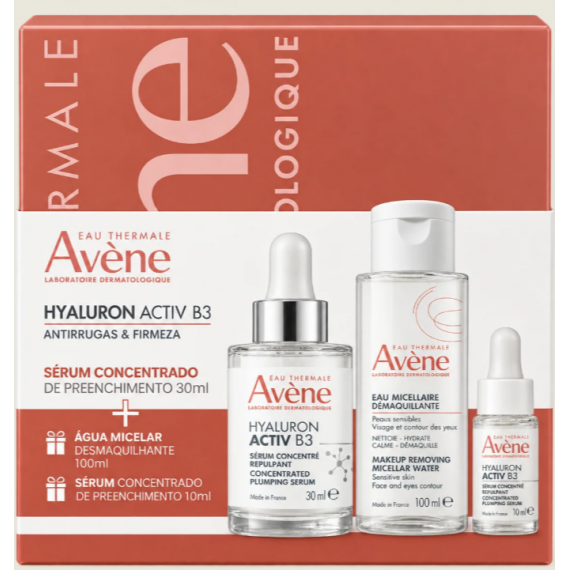 AVENE PACK FIRMEZA Y ANTIARRUGAS HYALURON ACTIV B3 AQUA GEL CREMA + SERUM + AGUA MICELAR