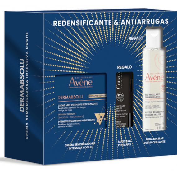 AVENE PACK REDENSIFICANTE Y ANTIARRUGAS DERBABSOLU CREMA + CREMA NOCHE + AGUA MICELAR