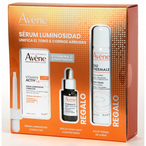 AVENE PACK VITAMIN ACTIV Cg SERUM + HYDRANCE BOOST + AGUA THERMAL