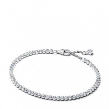 Pandora Pulsera de tenis de plata de ley con circonitas c&uacute;bicas transparentes 593927C01
