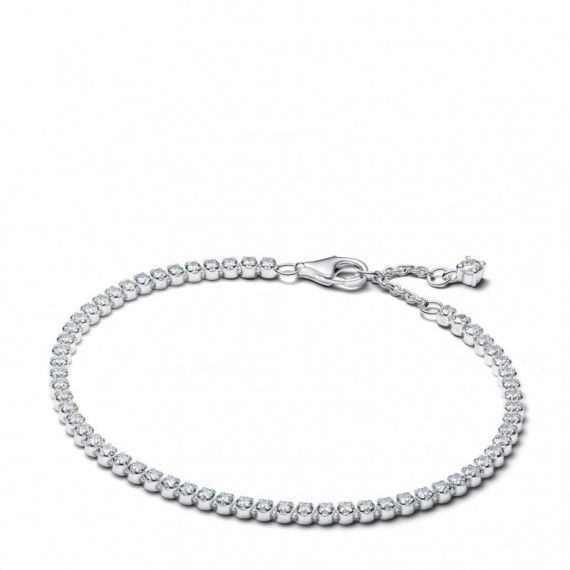 Pandora Pulsera de tenis de plata de ley con circonitas cúbicas transparentes 593927C01